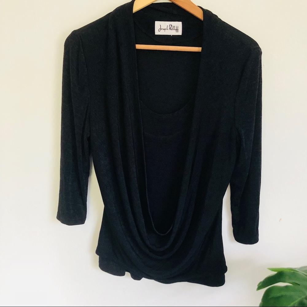 Joseph Ribkoff Draped cowl neck top